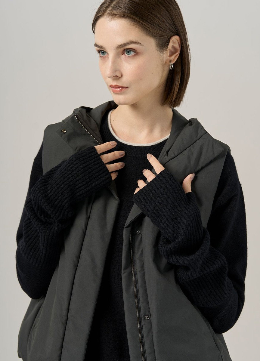 毛混喀什米爾造型手套